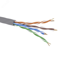 Витая пара CAT 5e U/UTP нг(A)-LSLTx бухта 305м серый DKC RN5EUUA03GY