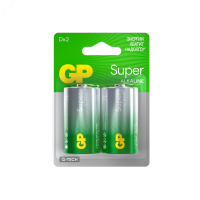 Батарейка алкалиноваяи GP Super Alkaline G-Tech 13А типоразмера D - 2 шт. на блистере 1225