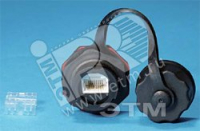 Промышленный модуль Keystone Jack RJ-45 8P8C IP67 категория 5e черный экранированный SH Hyperline 46362