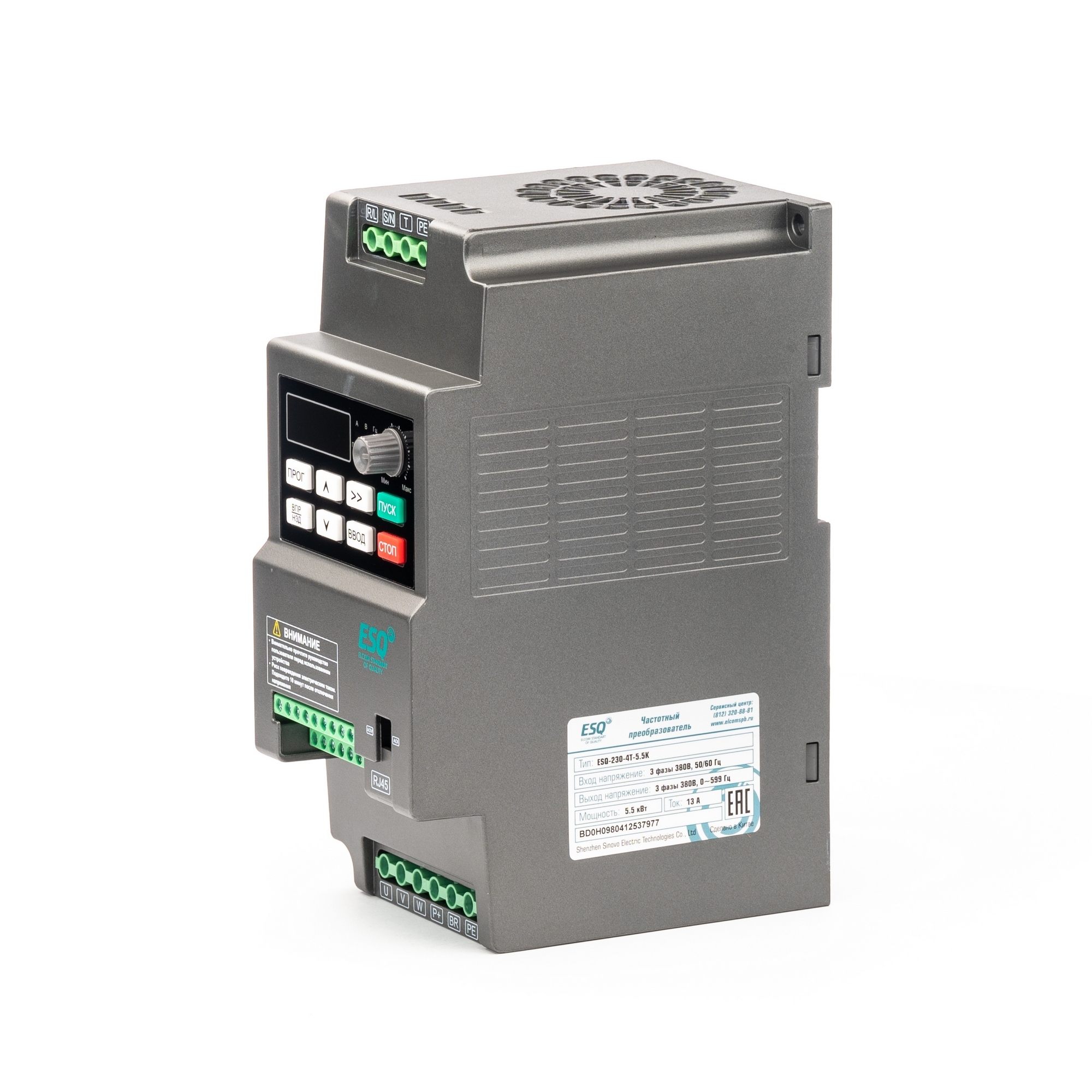 Преобразователь частоты 3ф ESQ-230-4T-5.5K 5.5 кВт 380В 08.04.304427