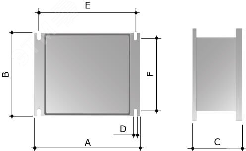 Коробка ответвительная 90х90х53мм IP66 RAL9006 алюминиевая DKC 65300