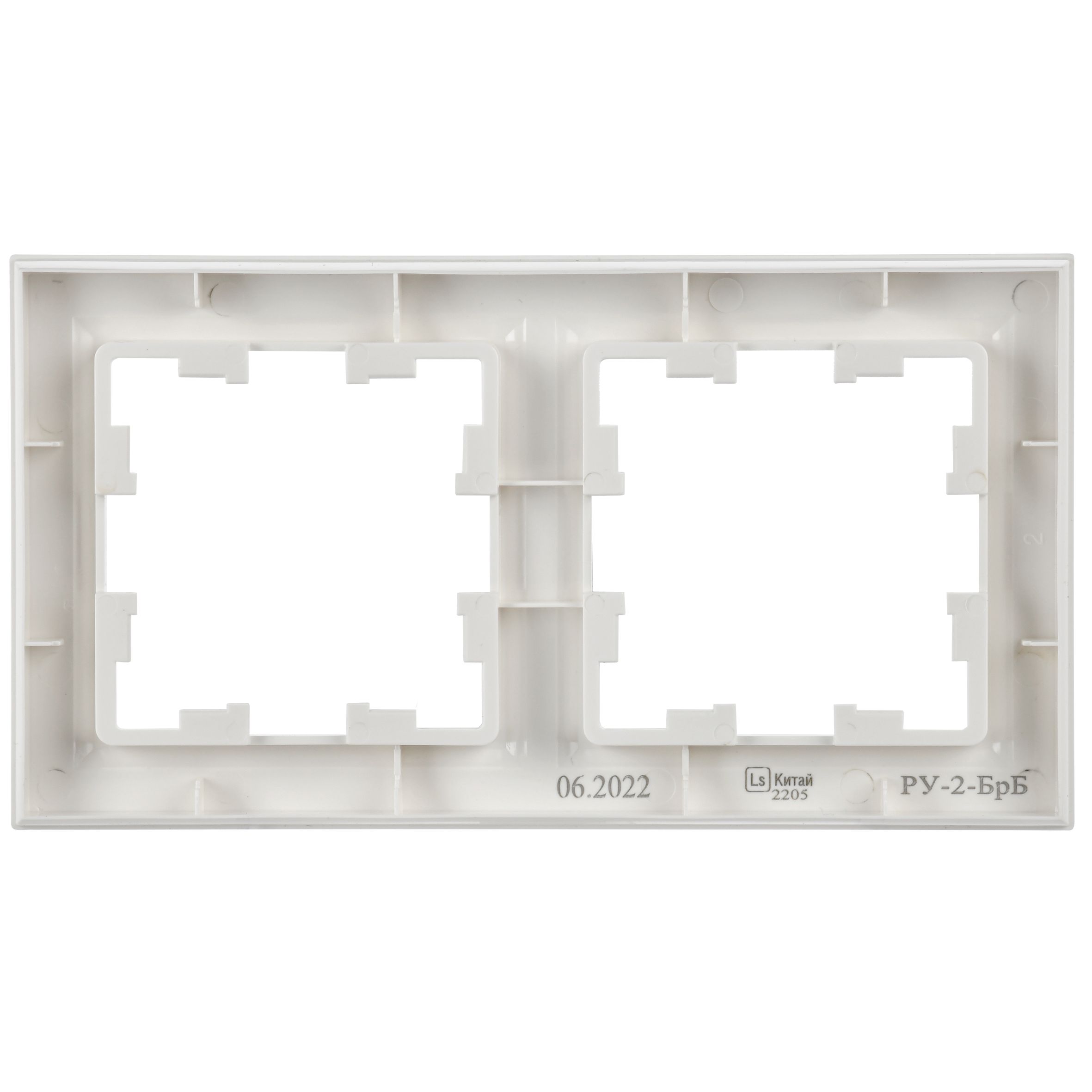 BRITE Рамка 2 поста РУ-2-БрБ белый IEK BR-M22-K01
