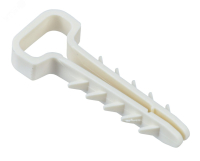 Дюбель-хомут 6х12мм для плоского кабеля нейлон белый (100шт/упак) IEK UDH14-06-12-100-K01