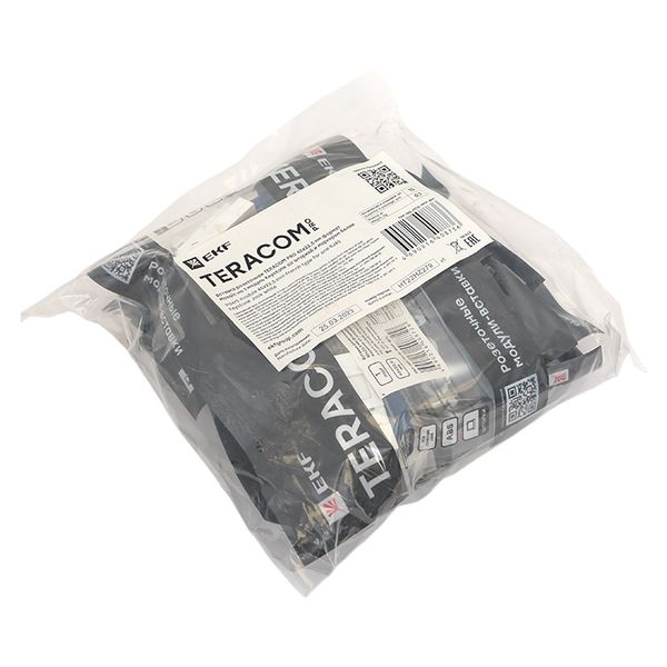 Вставка розеточная TERACOM PRO 45x22.5мм формат Mosaic на 1 модуль Keystone со шторкой и маркером белая EKF TRP-INS-MOS-1M1P-WH