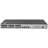 Коммутатор управляемый L2  24 порта RJ45/SFP 100 1000 Мб/сPoE 185Вт SNR SNR-S2982G-24T-POE