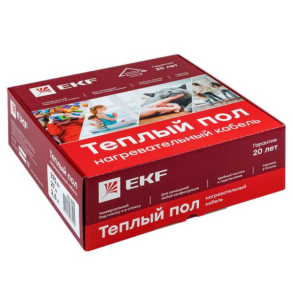 Кабель нагревательный для теплого пола PROxima 150 Вт 10 м 1.0 м2 EKF nk-150
