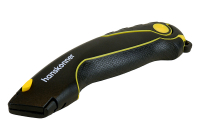 Нож строительный с трапециевидным лезвием сталь SK2 TPR рукоятка 4 дополнительных лезвия Sturm HK1076-01-P2