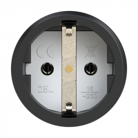 Розетка каб 16A/250V/2P+E/IP54 с черным крышкой и корпусом, маркер черный PCE 2511-ss 00-00027022