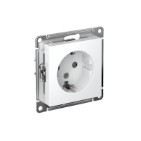 Розетка ATLASDESIGN с заземлением 16А механизм белый Systeme Electric ATN000143