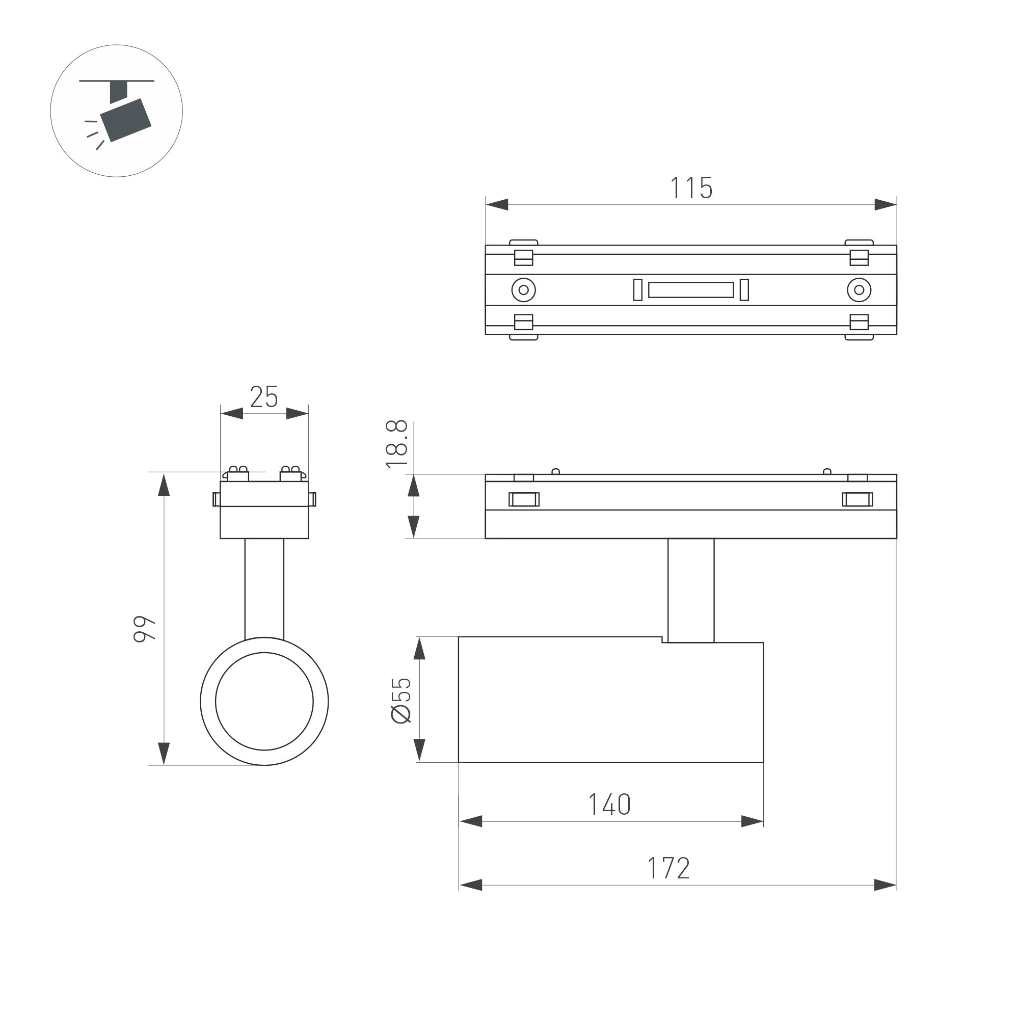 Экран матовый для PDS, MIC-3000 (ARL, Пластик) Arlight 030959