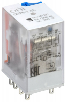 Реле интерфейсное ORM 4C 24В DC со светодиодом и тестовой кнопкой ONI ORM-1-4C-DC24V-L-B