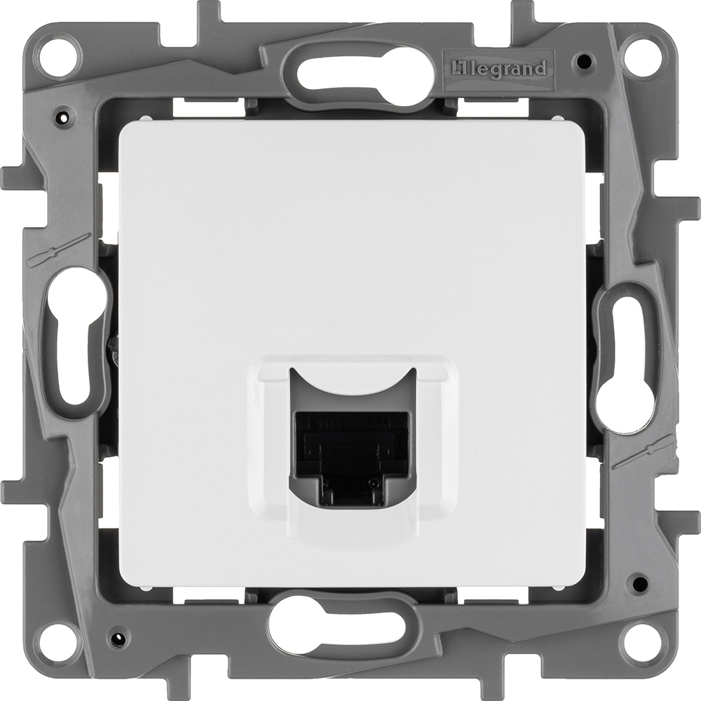 Розетка компьютерная RJ45 категория 5Е UTP белый ETIKA IEK 672241