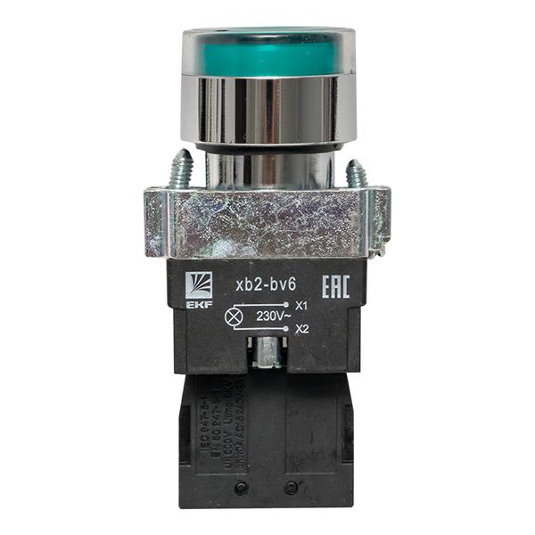 Кнопка BA31 с подсветкой 230В зеленая NO PROxima EKF xb2-bw31-230