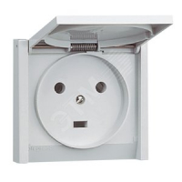 Розетка 20 A - Программа Plexo - 2К+3 - 230 В - IP44-IK08 - для встроенного монтажа -серый Legrand/Daccord 055703