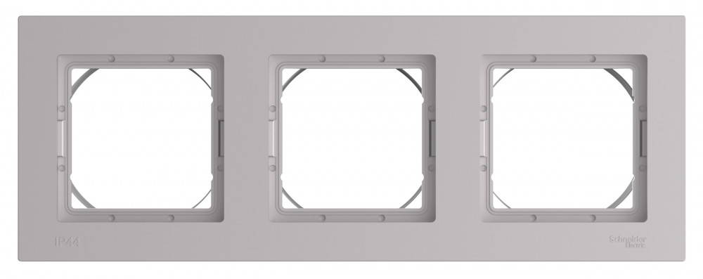 ATLASDESIGN AQUA рамка трехпостовая, IP44, АЛЮМИНИЙ Systeme Electric ATN440303