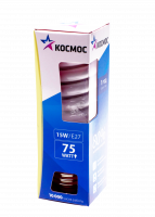 Лампа энергосберегающая КЛЛ 15/827 E27 D42х100 спираль Космос LKsmT2SPC15wE2727