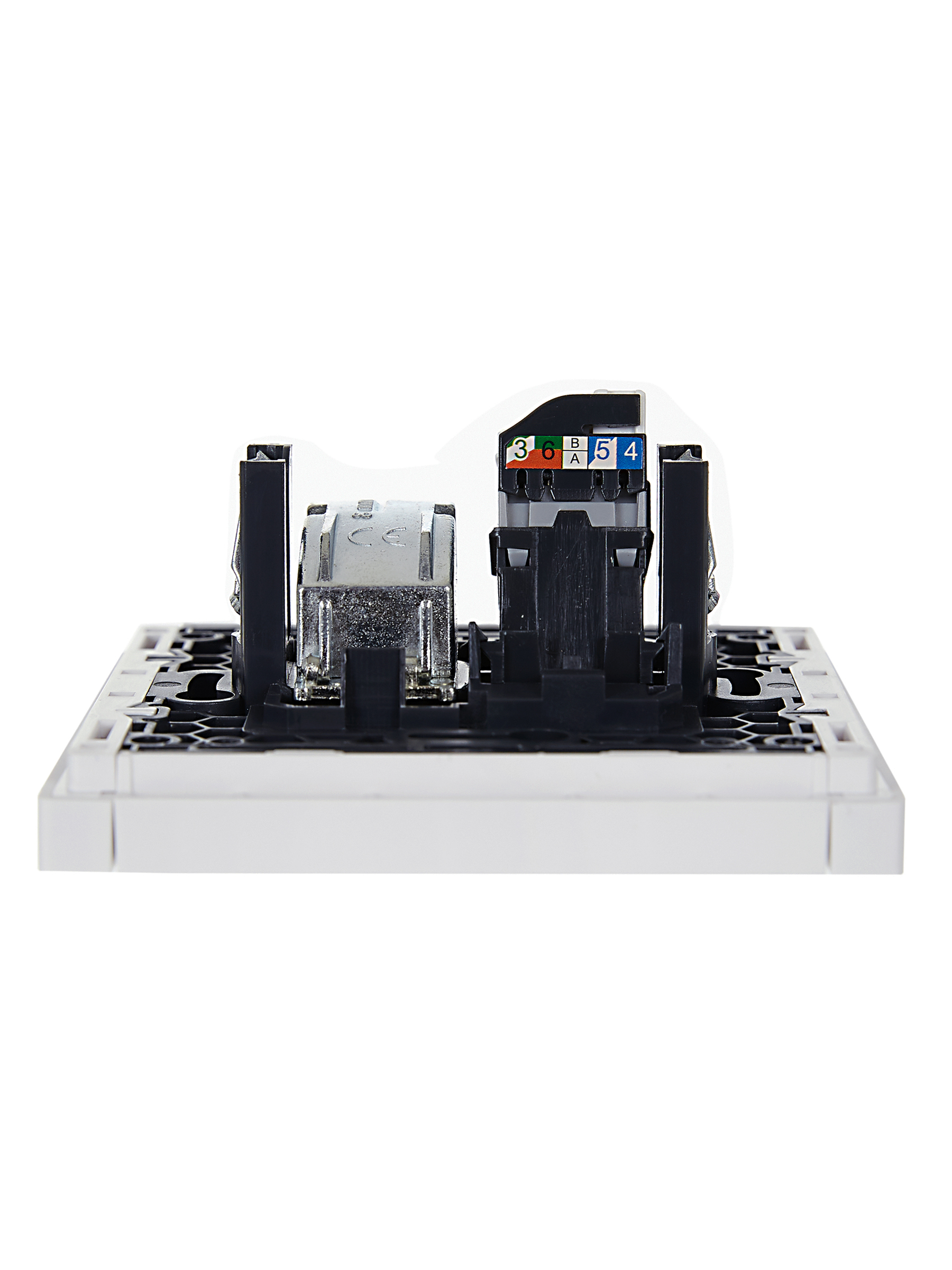 FORTE&PIANO Розетка двойная TV+RJ45 кат.5E FP236 белый IEK FP-AK20-1-K01