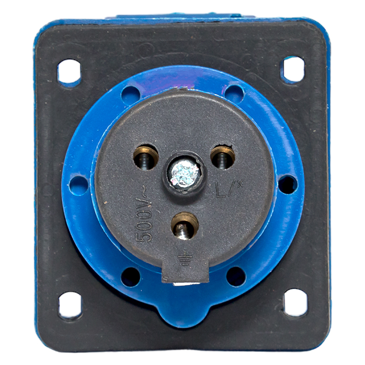 Розетка кабельная 16А 2Р+Е IP44 скрытая 220В 413 EKF ps-413-16-220