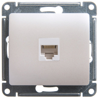 GLOSSA Розетка компьютерная RJ45 категория 5E перламутр в рамку Systeme Electric GSL000681K