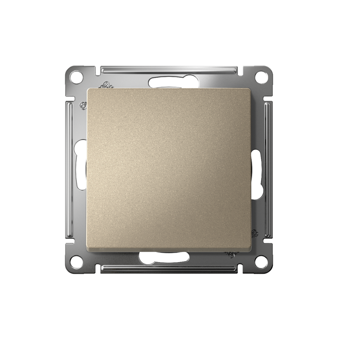 ATLASDESIGN 1-клавишный ВЫКЛЮЧАТЕЛЬ, сх.1, 10АХ, быстрозажимные клеммы, ШАМПАНЬ Systeme Electric ATN000511S