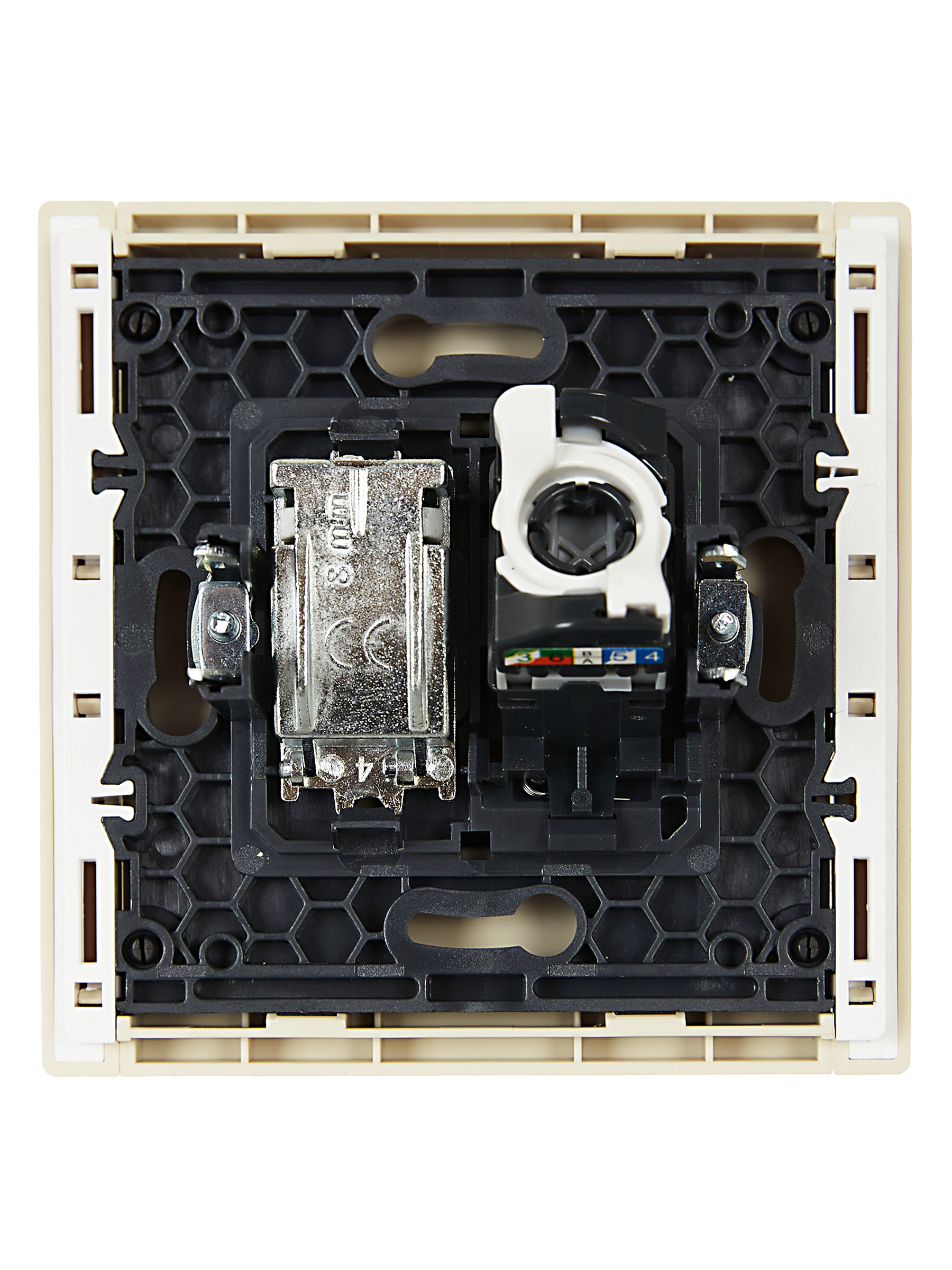 FORTE&PIANO Розетка двойная TV+RJ45 кат.5E FP436 ваниль IEK FP-AK20-1-K10