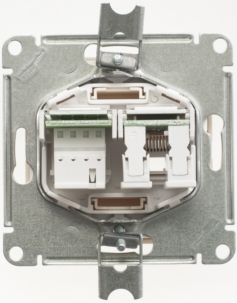 W59 Розетка телефон/компьютер категория 5е в рамку бежевая Systeme Electric RSI-251TK5E-2-86