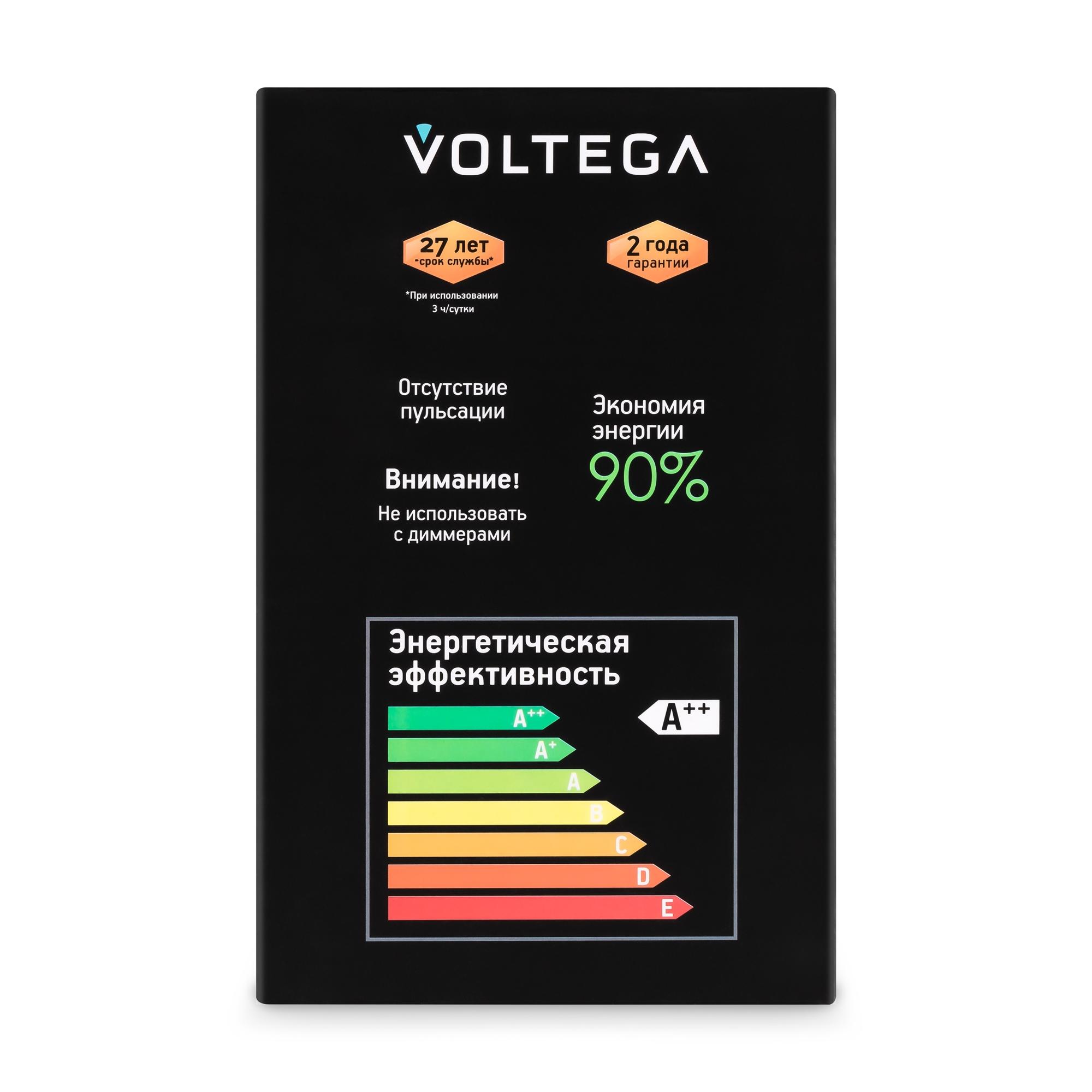 Лампа светодиодная Loft Led G95 8W 3000К E27 DIM Voltega 8535