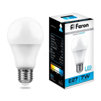 Лампа светодиодная LED 7вт Е27 дневная FERON LB-91 25446