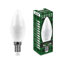 Лампа светодиодная LED 9вт Е14 белый матовая свеча SAFFIT SBC3709 55079