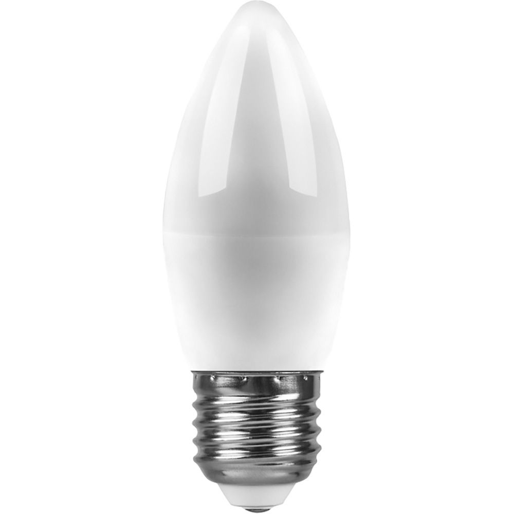 Лампа светодиодная LED 9вт Е27 белый матовая свеча FERON LB-570 25937