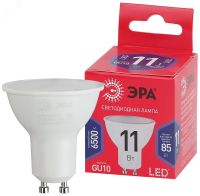 Лампа светодиодная LED 11 Вт 880Лм 6500К софит холодный GU10 220-240В LED MR16-11W-865-GU10 Red Line ЭРА Б0045346