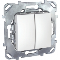 UNICA Выключатель двухклавишный в рамку белый Schneider Electric MGU5.211.18ZD