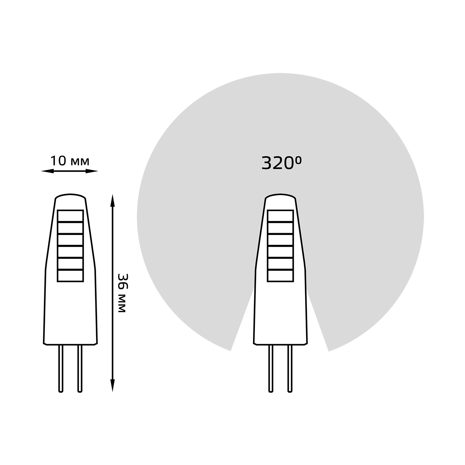 Лампа светодиодная LED 2 Вт 190 лм 3000К капсула теплый G4 AC/DC 12В силиконовая низковольтная Black Gauss GAUSS 207707102 207707102*