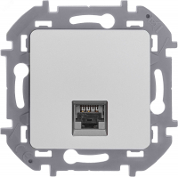 Розетка компьютерная RJ45 категория 6 UTP алюминий INSPIRIA IEK 673832