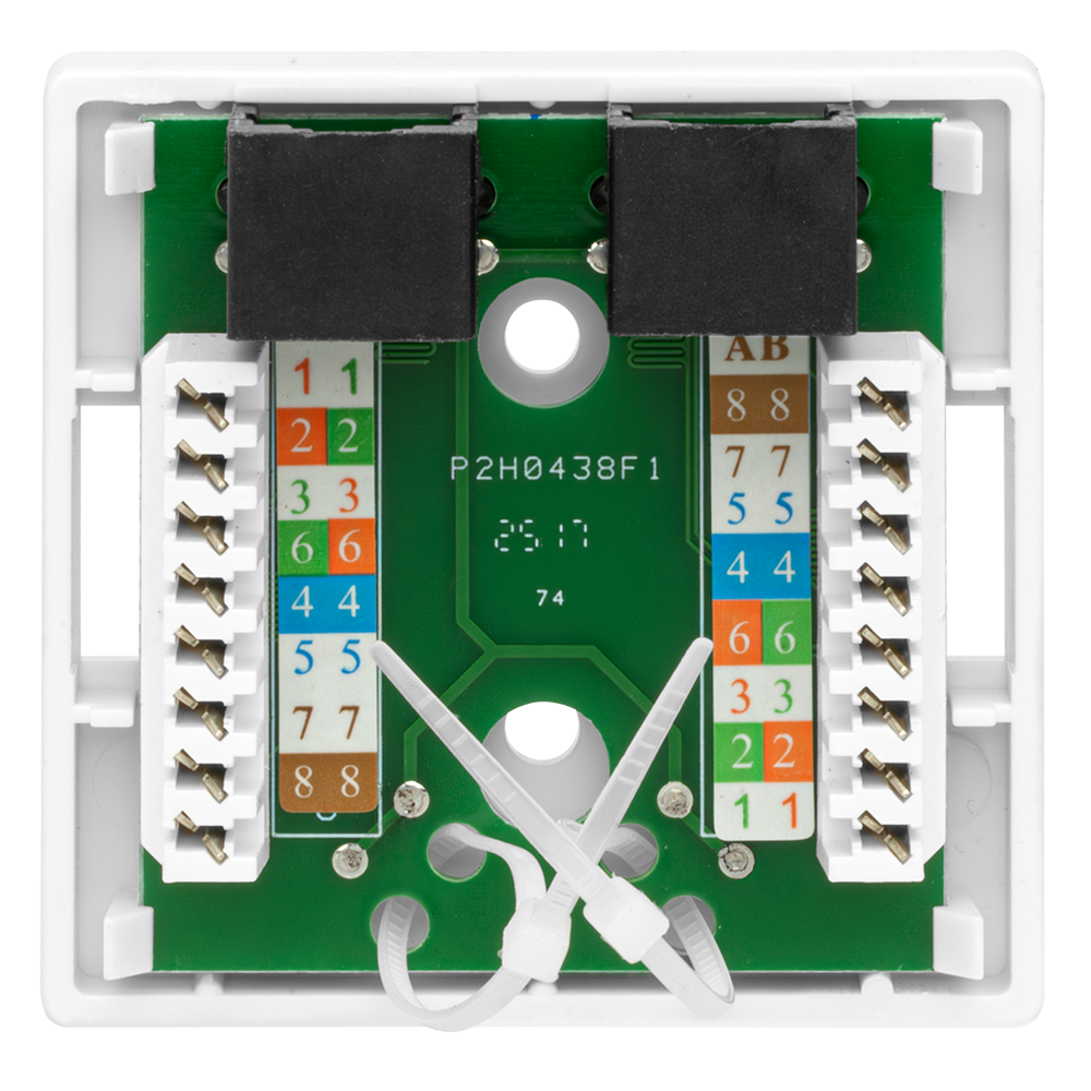 Компьютерная розетка 8P8C (RJ-45), UTP, Cat.6, 2 порта SUPRLAN 10-0310