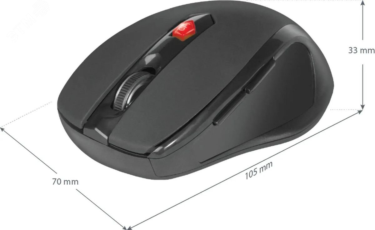 Мышь беспроводная Ultra мм-315 800-1600 dpi, 6 кнопок, черный Defender 52315 1000472431