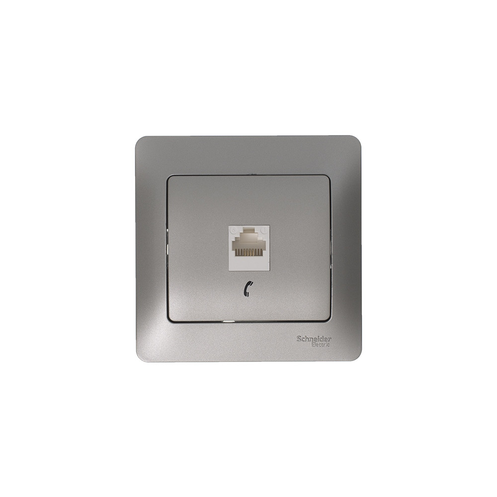 GLOSSA розетка телефонная RJ11 механизм платина Systeme Electric GSL001281T