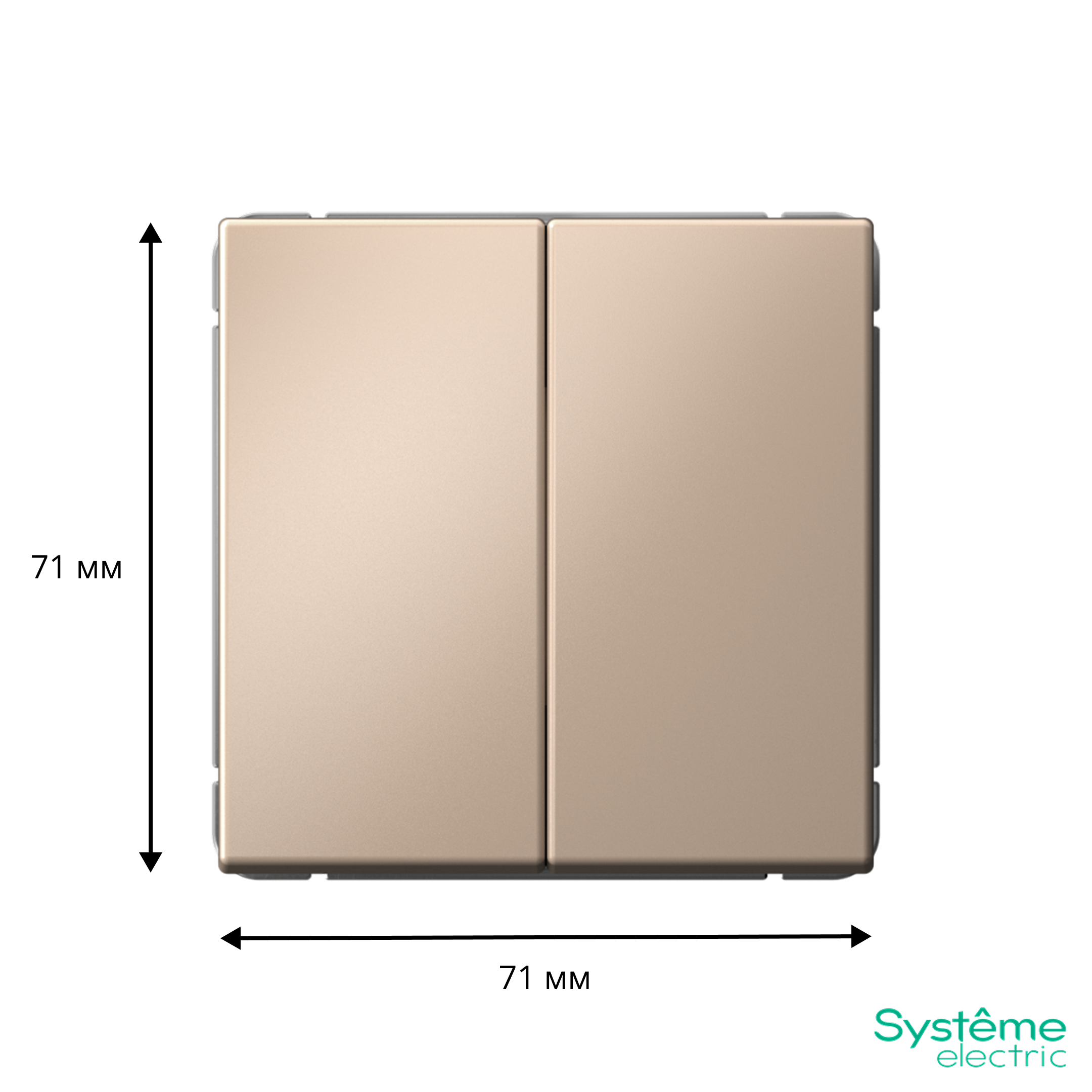 ARTGALLERY 2-клавишный переключатель, сх.6/2, 10АХ, механизм, песочный Systeme Electric GAL001265