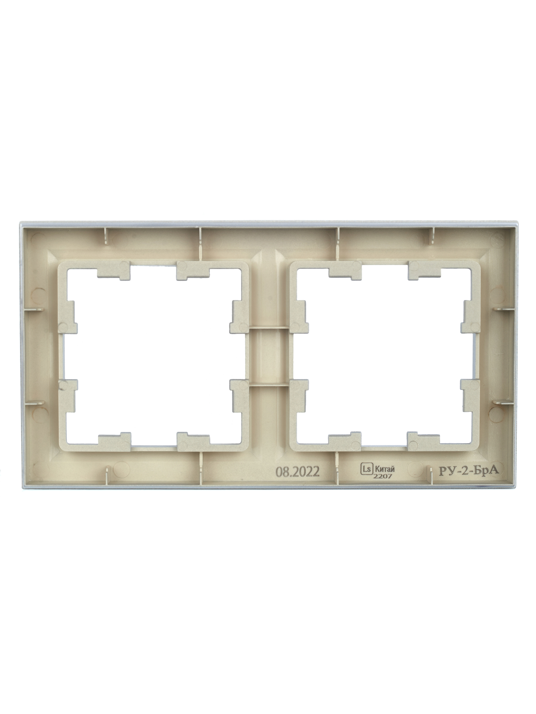 BRITE Рамка 2 поста РУ-2-БрА алюминий IEK BR-M22-K47