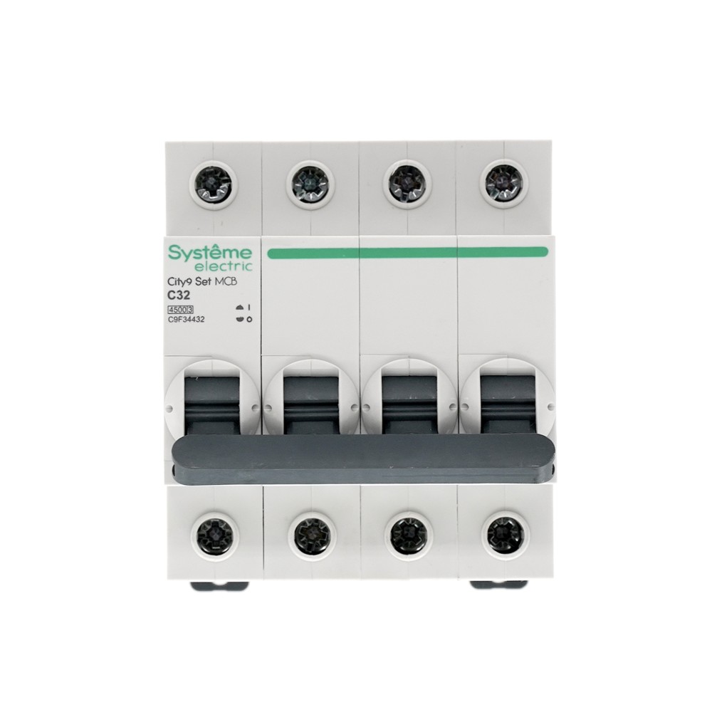 Выключатель автоматический четырехполюсный 32А С 4.5kA 400В City9 Set Systeme Electric C9F34432