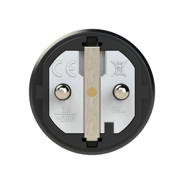 Вилка каб 16A/250V/2P+E/IP54 корпус черный, маркер черный PCE 0511-ss 00-00026997
