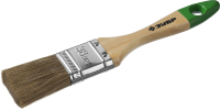 Кисть плоская ''ЛАЗУРЬ-МАСТЕР'', смешанная щетина, деревянная ручка, 38мм ЗУБР 4-01009-038