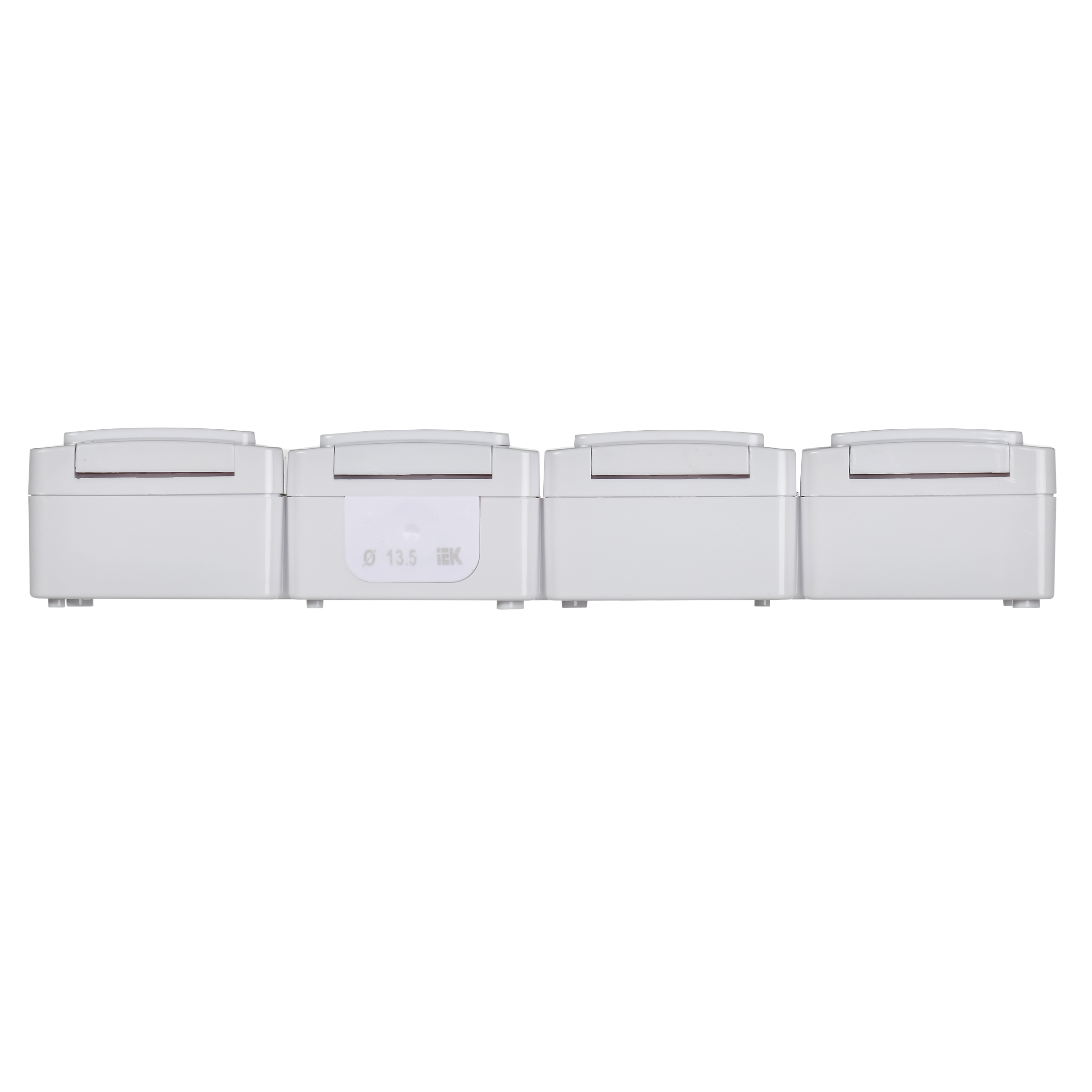 Гермес PLUS Розетка четырехместная наружная белая IP54 IEK ERMP42-K01-16-54-EC
