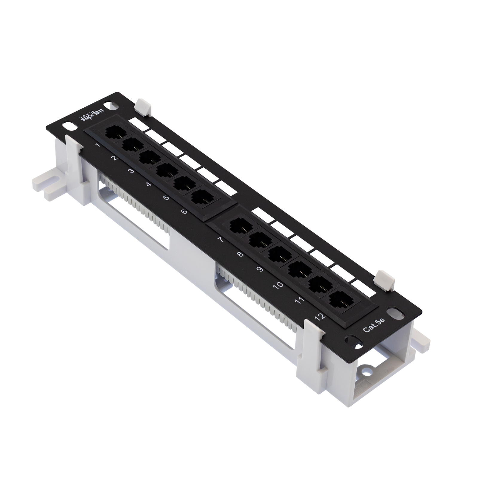 Патч-панель настенная 12 портов RJ-45. UTP. Cat.5e SUPRLAN 10-0407