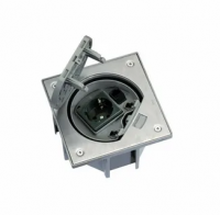 Connect Влагостойкая основа IP66 с розеткой с заземлением К45 и коннектором RJ45 катег.5e UTP сталь Simon KSE15U-23-72