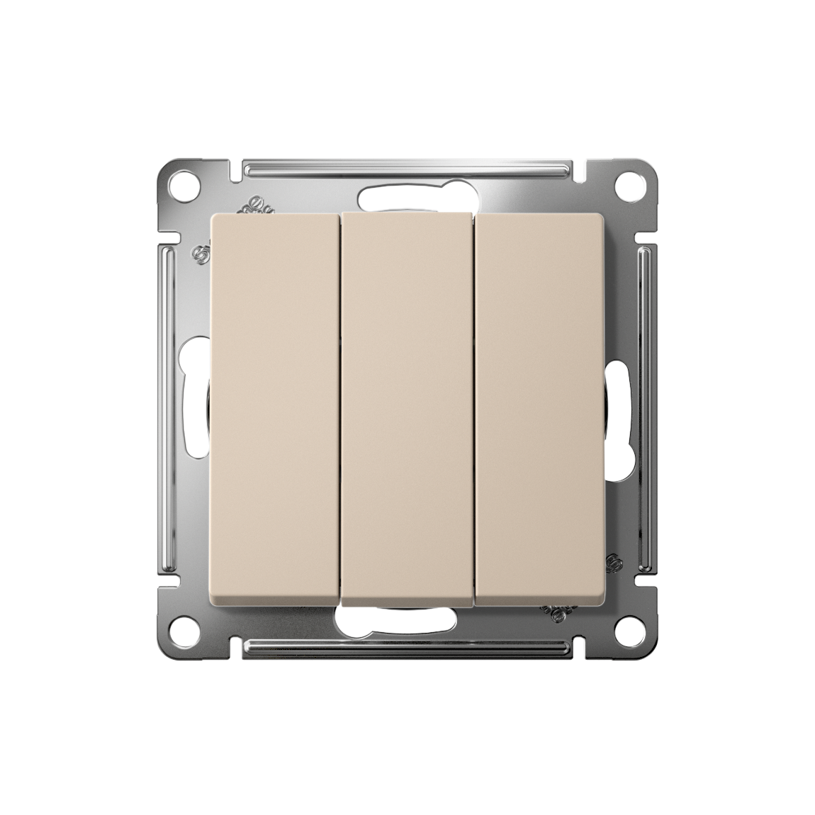 ATLASDESIGN выключатель трехклавишный, сх.1+1+1, 10АХ, механизм, ПЕСОЧНЫЙ Systeme Electric ATN001231