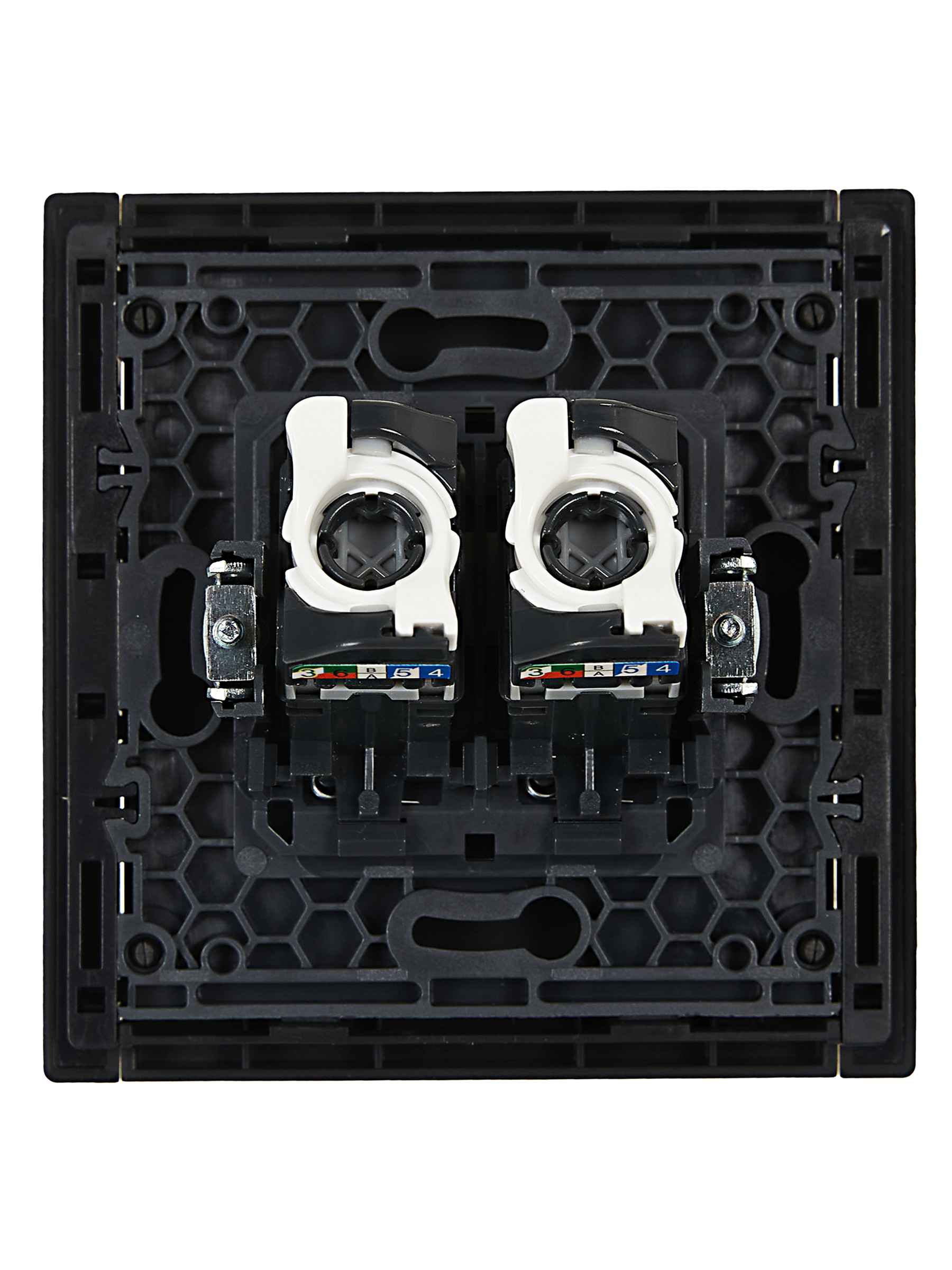 FORTE&PIANO Розетка компьютерная двойная RJ45 кат.5E FP133 черный IEK FP-K20-1-K02