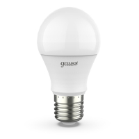 Лампа светодиодная LED 10 Вт 880 лм 3000К А60 груша теплый E27 AC 220В Black GAUSS 102502110