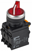 Переключатель с подсв. 2 полож. 1NO+1NC красный MASTER IEK MI-SW60-11XD-3-14-2-K04