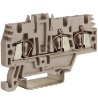 Зажим проходной HMM.2/1+2GR 1 ввод/2 вывода 2.5 кв.мм серый QUADRO DKC ZHM510GR